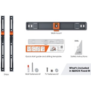 Vogel's TVM 1403 Nero Staffa Muro TV32"-77" Max50Kg Piatta Vesa da 100x100 a 400x400 Prof.2,2cm