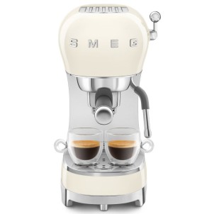 Smeg ECF02CREU Panna Lucido 50's Style Macchina del Caffè Espresso Vapore Cappuccino