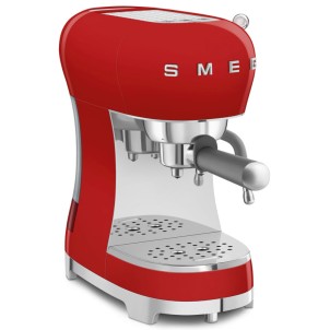 Smeg ECF02RDEU Rosso Lucido 50's Style Macchina del Caffè Espresso Vapore Cappuccino