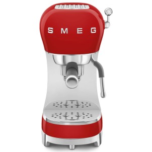 Smeg ECF02RDEU Rosso Lucido 50's Style Macchina del Caffè Espresso Vapore Cappuccino