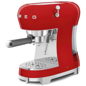 Smeg ECF02RDEU Rosso Lucido 50's Style Macchina del Caffè Espresso Vapore Cappuccino