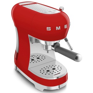 Smeg ECF02RDEU Rosso Lucido 50's Style Macchina del Caffè Espresso Vapore Cappuccino