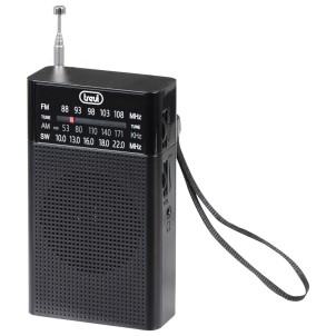 Trevi RA7F15 Nero Radio FM AM SW Tascabile Batterie 2x AA