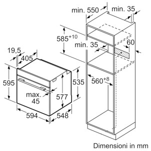 Siemens HB734G1B1 Black Forno Incasso Combinato humidClean Display Touch HomeConnect iQ700