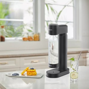 Philips ADD4901BK/10 Lite Black Soda Maker Gasatore Acqua con Bombola Gas CO2 e Bottiglia PET