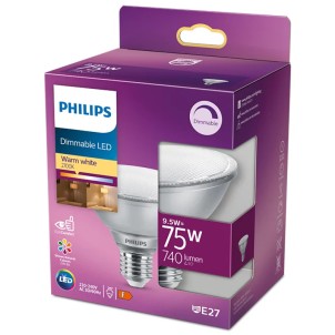 Philips Led Spot PAR30S DIM E27 9,5W 230V 740Lm Faretto Dimmerabile Eq. 75W