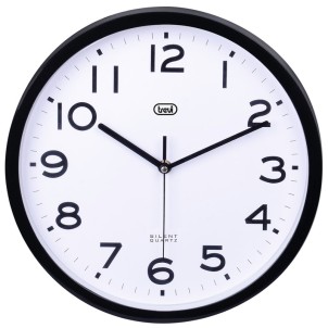 Trevi OM3302S Nero Orologio da Parete 30cm Movimento Silenzioso SWEEP a Secondi Continui