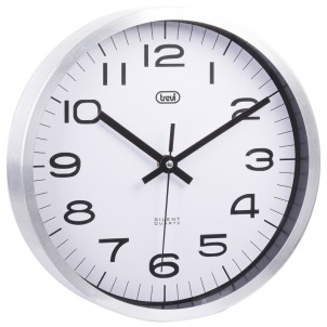 Trevi OM3516S Alluminio Orologio da Parete 25cm Movimento Silenzioso SWEEP a Secondi Continui