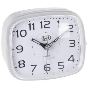 Trevi SL3054 Bianco Orologio Sveglia Lancette Movimento Silenzioso Suoneria Elettronica