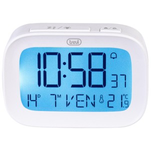 Trevi SLD3850 Bianco Orologio Digitale Sveglia Calendario Termometro