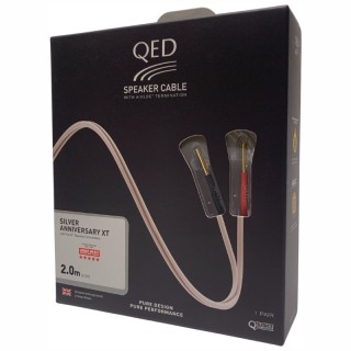 QED Silver Anniversary XT - Cavo Per Altoparlanti 1 Metro, Conduttori In Rame SPOFC, Bassa Induttanza, Teflon Aircore