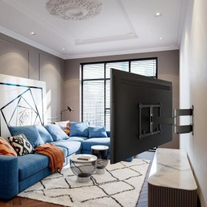 Vogel’s TVM 5445 Nero Staffa Muro TV32"-65" Max35Kg 3 snodi VesaMax 400x400 Prof.4-56cm