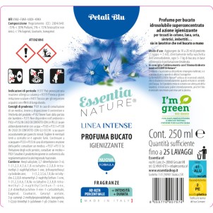 Essentia Profumatore Intense Petali Blu per Bucato ad Azione Igienizzante 250ml Flacone