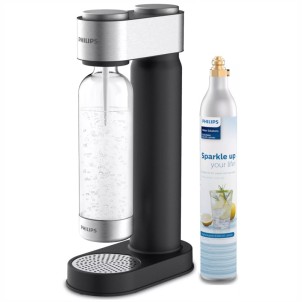Philips ADD4902BK/10 Black Inox Soda Maker Gasatore Acqua con Bombola Gas CO2 e Bottiglia PET