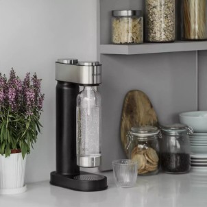 Philips ADD4902BK/10 Black Inox Soda Maker Gasatore Acqua con Bombola Gas CO2 e Bottiglia PET