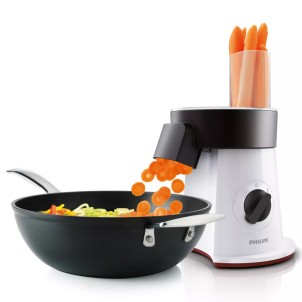 Philips HR1388/80 SaladMaker Viva Collection 200W Taglia Verdure 6 Dischi Affetta Sminuzza Julienne