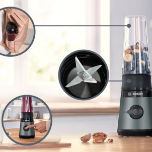 Bosch MMB2111S Frullatore VitaPower 450W Borraccia ToGo in Tritan 0.65L 