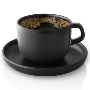 Eva Solo Tazza 20cl con Piattino Nordic Kitchen Black Gres Tools Design