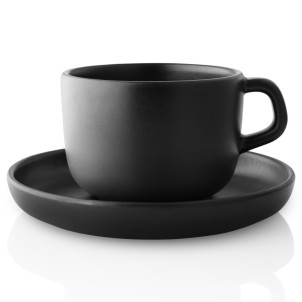 Eva Solo Tazza 20cl con Piattino Nordic Kitchen Black Gres Tools Design