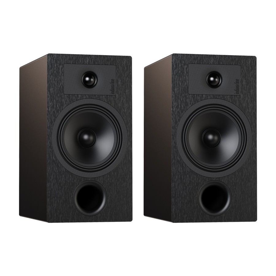 Indiana Line Tesi 3 Black Coppia Casse Scaffale 120W 2vie T2,6 W16 BassReflex