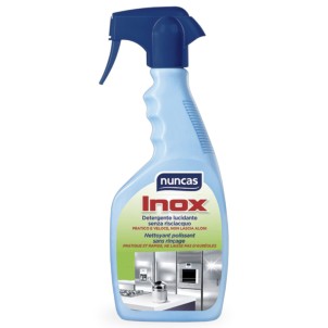 Nuncas Inox Detergente Lucidante 500ml Rimuove Efficacemente Impronte e Macchie