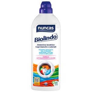 Nuncas Biolindo 1L Detersivo Liquido Lavatrice per Bianchi e Colorati 17 Lavaggi