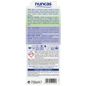 Nuncas Tende 1 Lava 750ml Detersivo Liquido a Mano e Lavatrice per Tende 10 Lavaggi