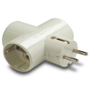 Rosi RS1303 Bianco Multipla 3 Prese Schuko 1 Spina Schuko 16A 250V Serie Emilia Specialist