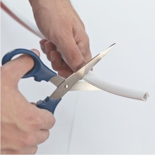 Rosi RS71501A Bianco Canalina Adesiva Flessibile 10x10mm Rotolo 5 metri Serie CanalRoll