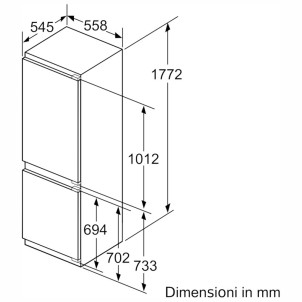 Siemens KI86SSDE0 Frigorifero Incasso Combinato lowFrost Cerniera Piatta SoftClosing 177x56 iQ500 StudioLine
