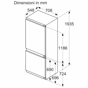 Siemens KB96NSDD0 Frigorifero Incasso Combinato NoFrost Cerniera Piatta SoftClosing 194x71 iQ500 StudioLine
