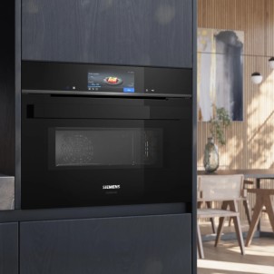 Siemens CM978GNB1 Black Forno Compatto Incasso Combinato Microonde Pirolitico cookControl Pro Sonda iQ700 StudioLine