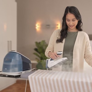 Braun IS5245BL Ferro Caldaia Carica Continua 2400W 7bar Smart iCare Piastra EloxalPlus FreeGlide 3D