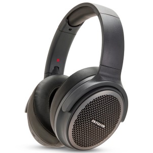 Aiwa HST-250BT/TN Titanio Cuffie OverEar Bluetooth Cavo Jack Slot MicroSD MP3 Pieghevole Custodia