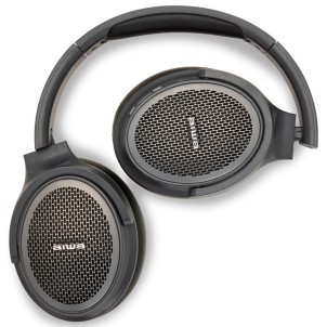 Aiwa HST-250BT/TN Titanio Cuffie OverEar Bluetooth Cavo Jack Slot MicroSD MP3 Pieghevole Custodia