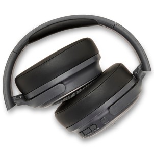 Aiwa HST-250BT/TN Titanio Cuffie OverEar Bluetooth Cavo Jack Slot MicroSD MP3 Pieghevole Custodia