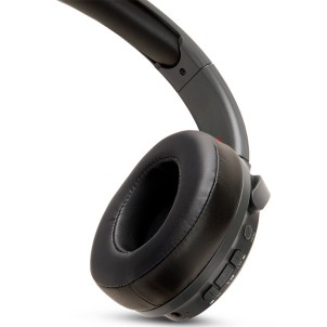 Aiwa HST-250BT/TN Titanio Cuffie OverEar Bluetooth Cavo Jack Slot MicroSD MP3 Pieghevole Custodia