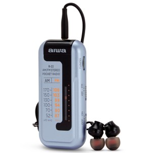 Aiwa R-22SL Silver Radio FM AM Tascabile Batterie 2x AAA