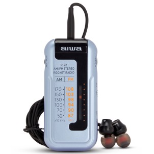 Aiwa R-22SL Silver Radio FM AM Tascabile Batterie 2x AAA