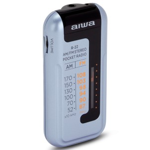 Aiwa R-22SL Silver Radio FM AM Tascabile Batterie 2x AAA