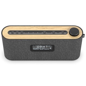 Loewe Radio. Frequency Basalt Grey Pure Oak Radio FM-RDS DAB+ EWF Bluetooth 28W Ricaricabile
