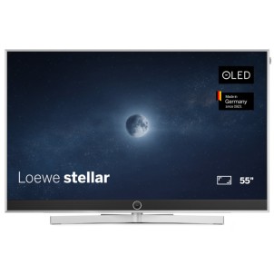 Loewe Stellar 55 DR+ Alu+Concrete TV 55" OLED MLA META 4K Smart os8 Tizen SL9 SSD 1TB 2Tuner MagicLight Base Girevole
