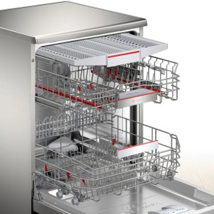 Bosch SMS6ZCI12E Inox Lavastoviglie 14Coperti 3°Cestello 38dB VascaInox Zeolite Serie6