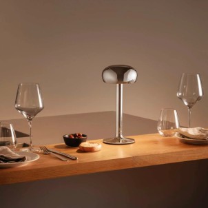 Eva Solo Emendo LED Battery Lamp Chrome Lampada Ricaricabile 3 Intesità di Luce