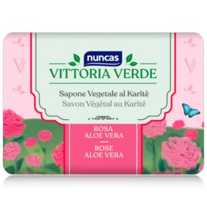 Nuncas Vittoria Verde Rosa e Aloe Vera Sapone Cremoso Vegetale al Karitè