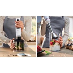 Bosch MSM4W220 Minipimer 600W QuattroBlade AntiSplash Tritatutto Bicchiere Graduato