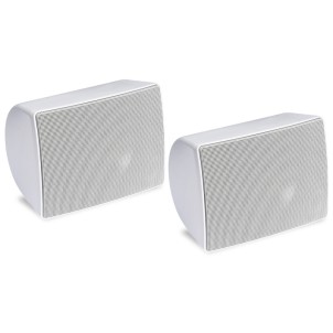 Indiana Line Luna Bianco Coppia Casse Interno Esterno 80W 2vie T2 W16,6 Staffa a Muro