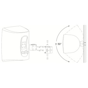 Indiana Line Luna Bianco Coppia Casse Interno Esterno 80W 2vie T2 W16,6 Staffa a Muro