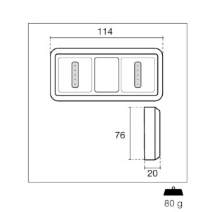 Century ITO-030040 Italo White Luce Armadio Led 3W 220lm 4000K Batterie