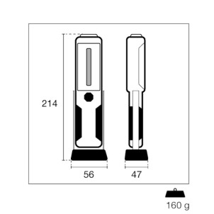 Century SLY-030040 Sally Luce Led Portatile con Magnete e Gancio Doppio Spot Luce 3W 130lm 4000K Batterie